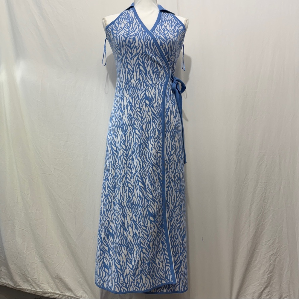 Diane Von Furstenberg Blue Knit Fabric